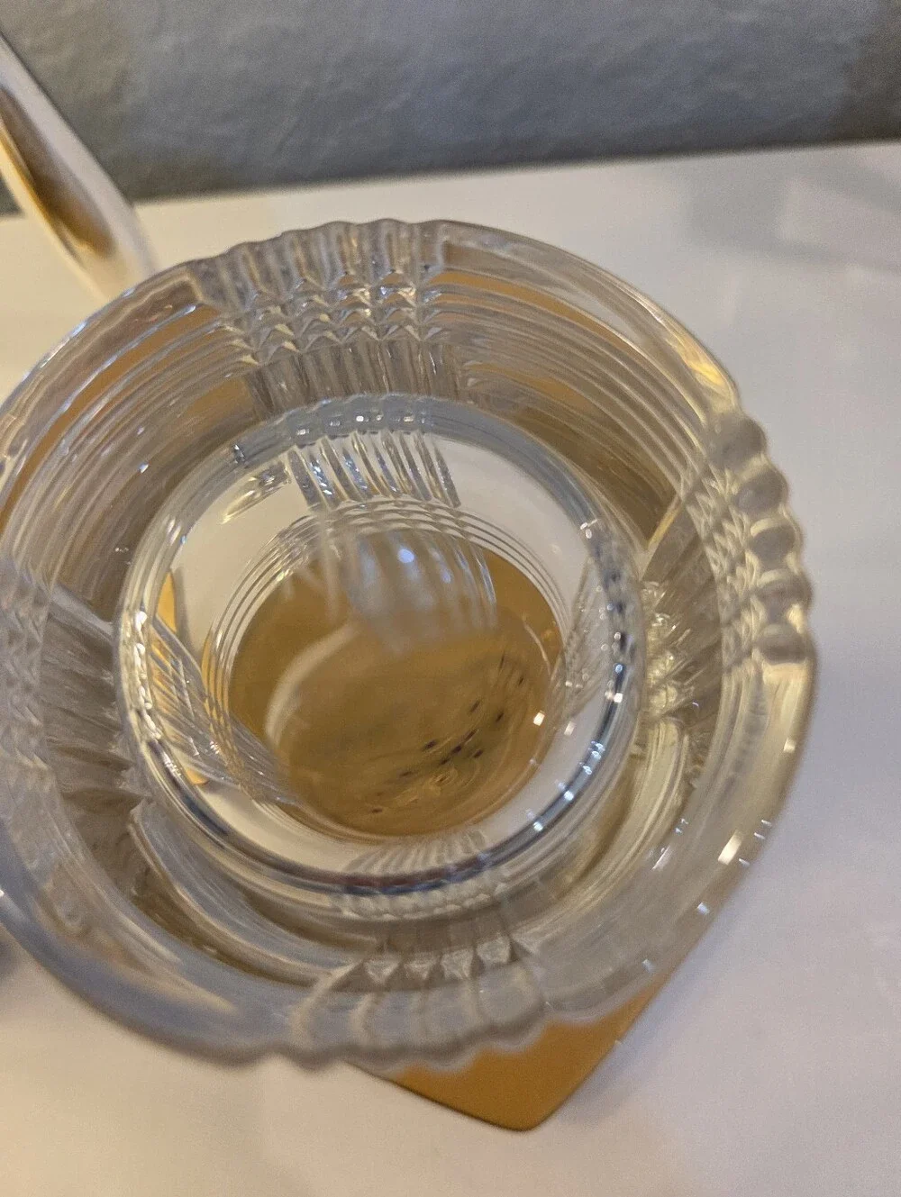 Set Of 2 RALPH LAUREN Glen Plaid Crystal Glasses
